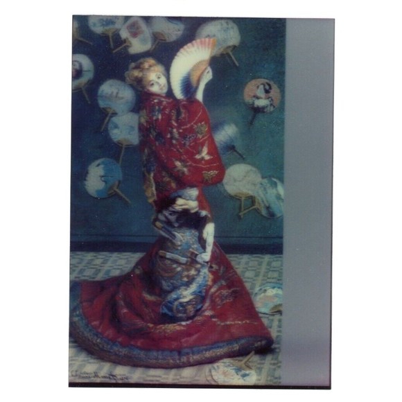La Japonaise by Claude Monet 1876 Art Photo Demo Print 5" x 7" Lenticular 3D - Picture 1 of 2